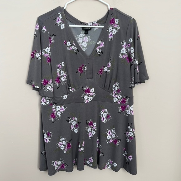 Torrid l Floral Print Peplum Shirt - Picture 1 of 3